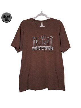 Quaff ON! Brewing Company Taps USED Shirt (XL, Brown, Beer, Brewery, Indiana)